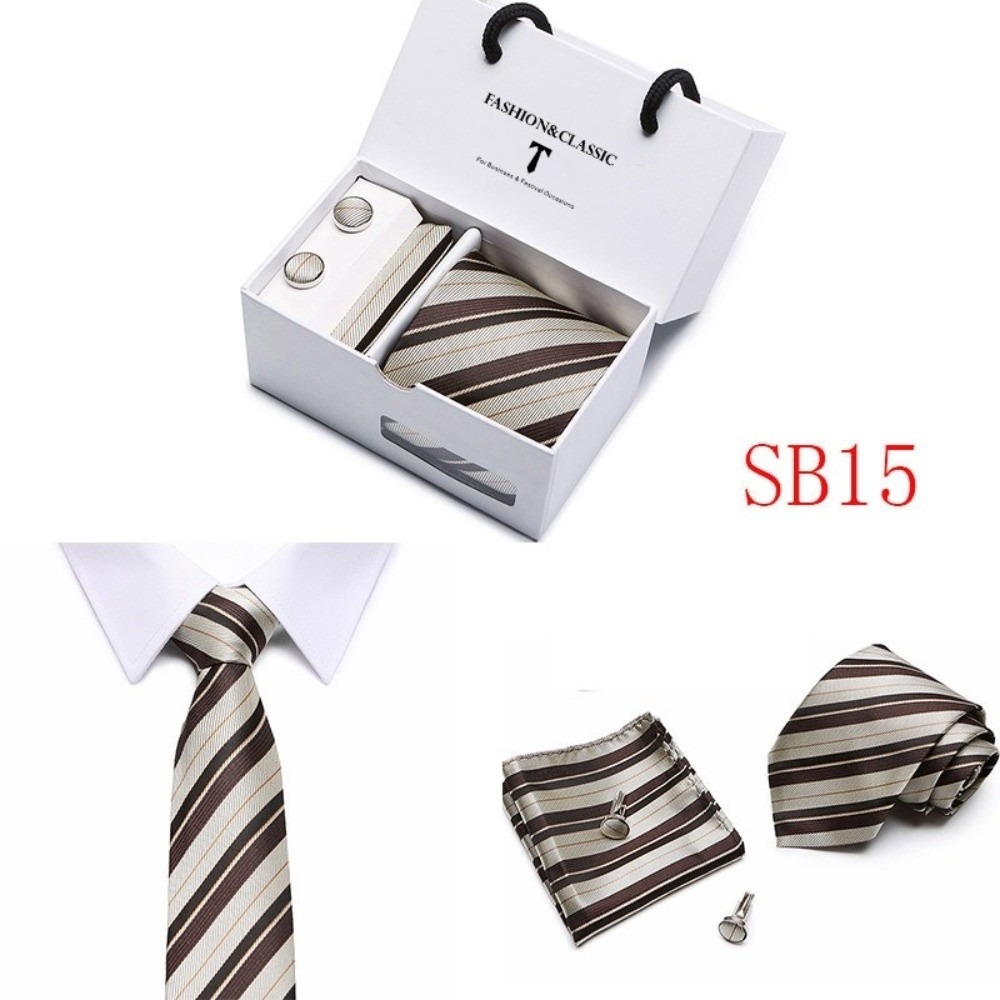 Luxe geweven zijden jacquard s - Neck Tie Set Box recensie en prijs