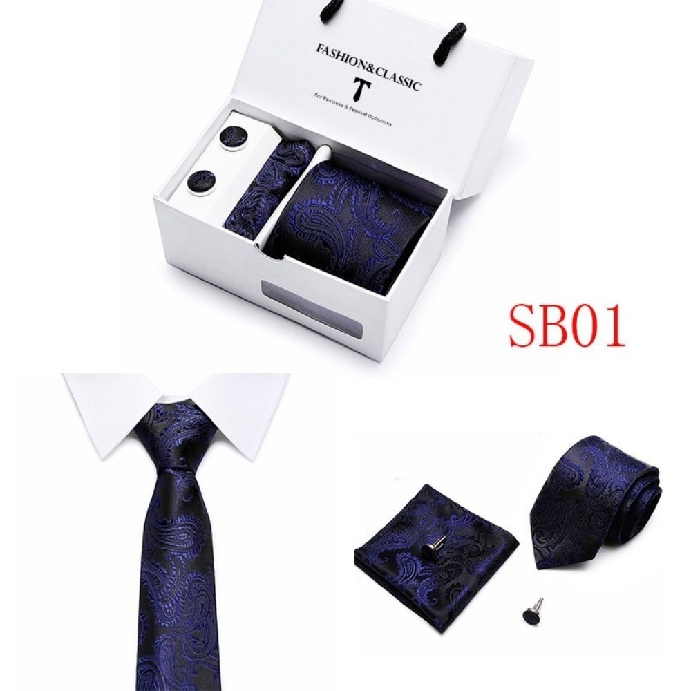 Luxe geweven zijden jacquard s - Neck Tie Set Box recensie en prijs