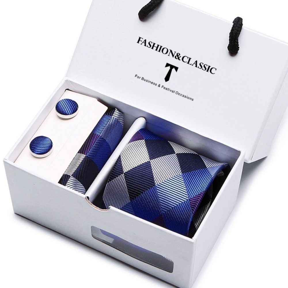 Luxe geweven zijden jacquard s - Neck Tie Set Box recensie en prijs